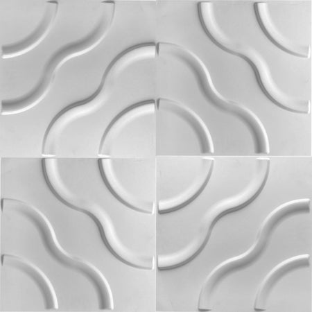€1,99 Pannello in fibra naturale a parete 3D, rivestimento di lusso 3D 50X50cm BIANCO verniciabile FIORI Eternal Parquet