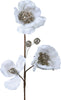 Fiore decorativo in velluto Bianco, decorazione da 56 cm Casa e cucina/Decorazioni per interni/Addobbi e decorazioni per ricorrenze/Decorazioni natalizie/Ghirlande e corone MagiediNatale.it - Altamura, Commerciovirtuoso.it
