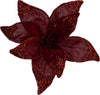 Fiore decorativo Poinsettia in velluto Bordeaux con clip, decorazione da 20 cm Casa e cucina/Decorazioni per interni/Addobbi e decorazioni per ricorrenze/Decorazioni natalizie/Ghirlande e corone MagiediNatale.it - Altamura, Commerciovirtuoso.it