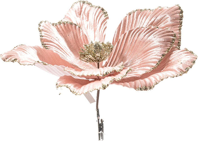 Fiore decorazione Magnolia con pinza ramo decorativo per arredamento Ø 28 cm Casa e cucina/Decorazioni per interni/Addobbi e decorazioni per ricorrenze/Decorazioni natalizie/Ghirlande e corone MagiediNatale.it - Altamura, Commerciovirtuoso.it