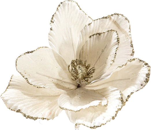 Fiore decorazione Magnolia con pinza ramo decorativo per arredamento Ø 28 cm Casa e cucina/Decorazioni per interni/Addobbi e decorazioni per ricorrenze/Decorazioni natalizie/Ghirlande e corone MagiediNatale.it - Altamura, Commerciovirtuoso.it