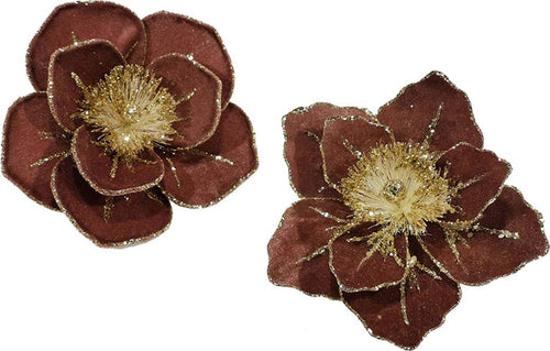 Fiore e stella in tessuto decorazione per albero di Natale con clip Casa e cucina/Decorazioni per interni/Addobbi e decorazioni per ricorrenze/Decorazioni natalizie/Ghirlande e corone MagiediNatale.it - Altamura, Commerciovirtuoso.it