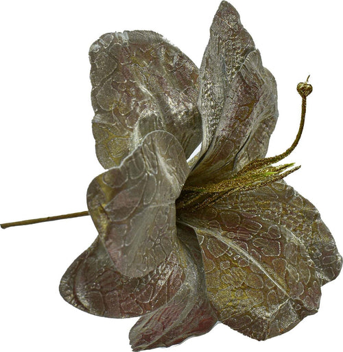 Fiore in tessuto magnolia metallizzata decorazione per albero di Natale color oro Casa e cucina/Decorazioni per interni/Addobbi e decorazioni per ricorrenze/Decorazioni natalizie/Ghirlande e corone MagiediNatale.it - Altamura, Commerciovirtuoso.it