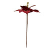 Spillone Poinsettia Bordeaux h 26 cm ramo per Alberi e Ghirlande natalizie