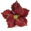 Spillone Poinsettia Bordeaux h 26 cm ramo per Alberi e Ghirlande natalizie