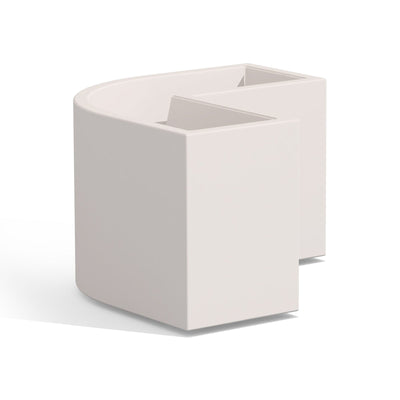 Vaso angolare Cromia Flowerpot decorazione tinta unita in resina Made in Italy