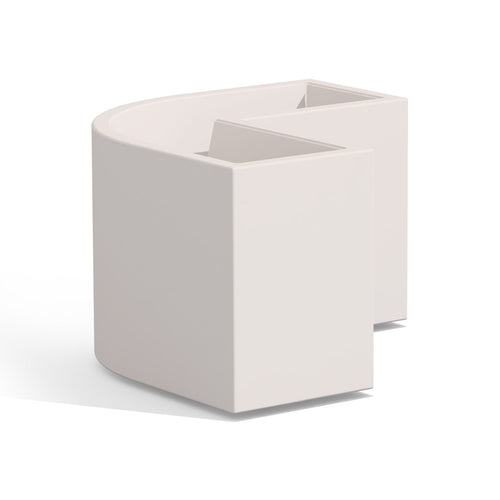 Vaso angolare Cromia Flowerpot decorazione tinta unita in resina Made in Italy