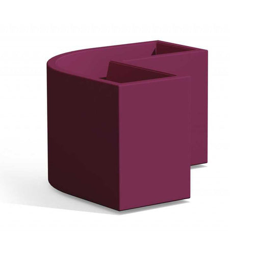 Vaso angolare Cromia Flowerpot decorazione tinta unita in resina Made in Italy