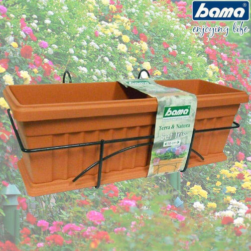 Fioriera Da Balcone Ringhiera 50cm Balconetta Con Supporto E Sottovaso Completa Articoli da Giardino > Arredo giardino Trade Shop italia - Napoli, Commerciovirtuoso.it