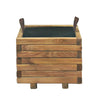 Fioriera in legno naturale per recinzioni giardino e terrazzo 40 x 40 x h 30 cm