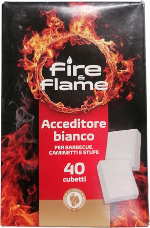 FIRE-&-FLAME---ACCENDITORE-BIANCO-PER-BARBECUE,-CAMINETTI-E-SUFE-40-CUBI