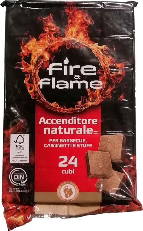 FIRE-&-FLAME---ACCENDITORE-NATURALE-PER-BARBECUE,-CAMINETTI-E-SUFE-24-CUBI