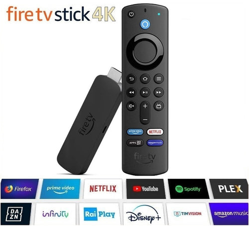 Fire TV Stick 4K con telecomando vocale Alexa con comandi per la TV