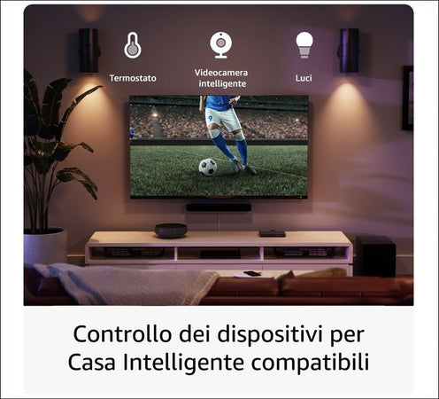 Fire TV Stick 4K con telecomando vocale Alexa con comandi per la TV