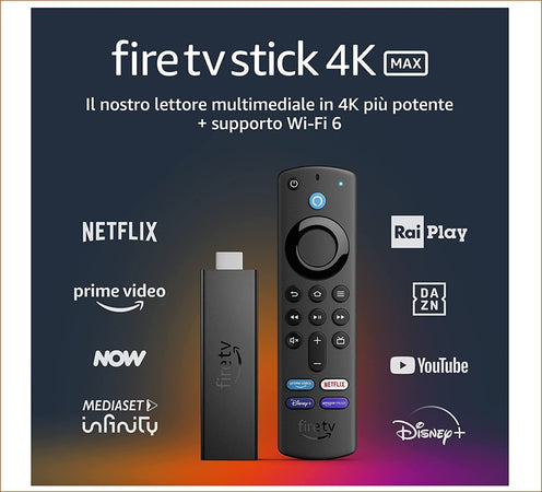 Fire TV Stick 4K Max con Wi-Fi 6 e telecomando vocale Alexa con comandi per la TV