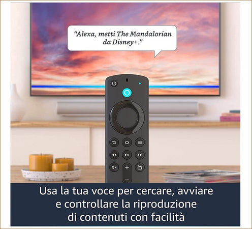 Fire TV Stick 4K Max con Wi-Fi 6 e telecomando vocale Alexa con comandi per la TV