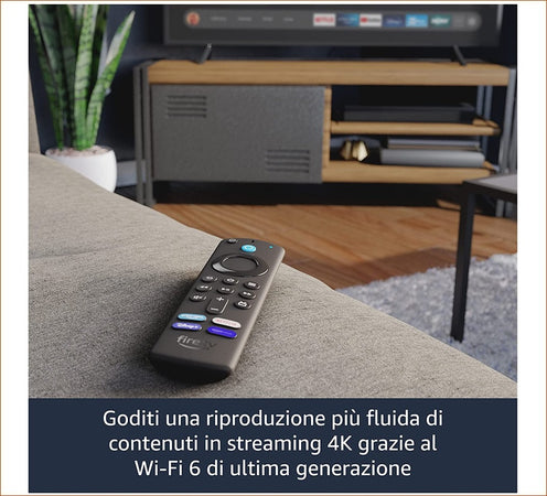 Fire TV Stick 4K Max con Wi-Fi 6 e telecomando vocale Alexa con comandi per la TV