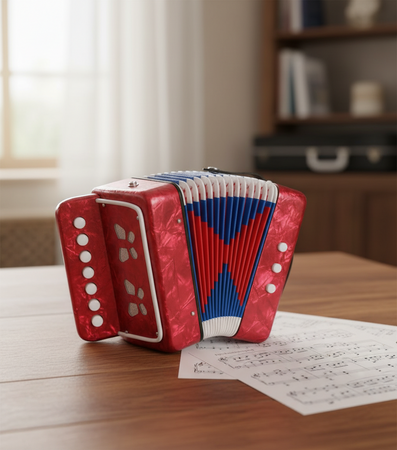 Fisarmonica Il Mio Primo Organetto 3 Bassi Strumenti Musicali Giocattoli Bambini