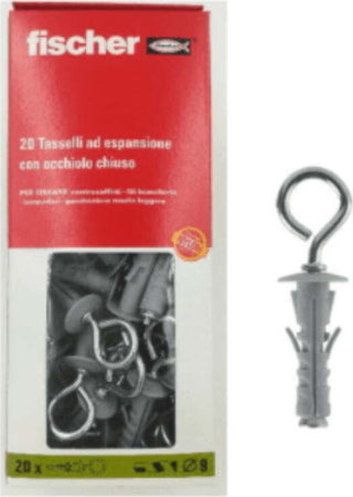FISCHER---20-TASSELLI-AD-ESPANSIONE-SB-9/3-Y-CON-OCCHIOLO-CHIUSO---9MM