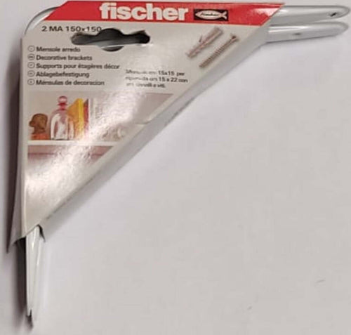 FISCHER---COPPIA-REGGIMENSOLE-PER-ARREDO-CASA-150x150MM---COLORE-BIANCO-**