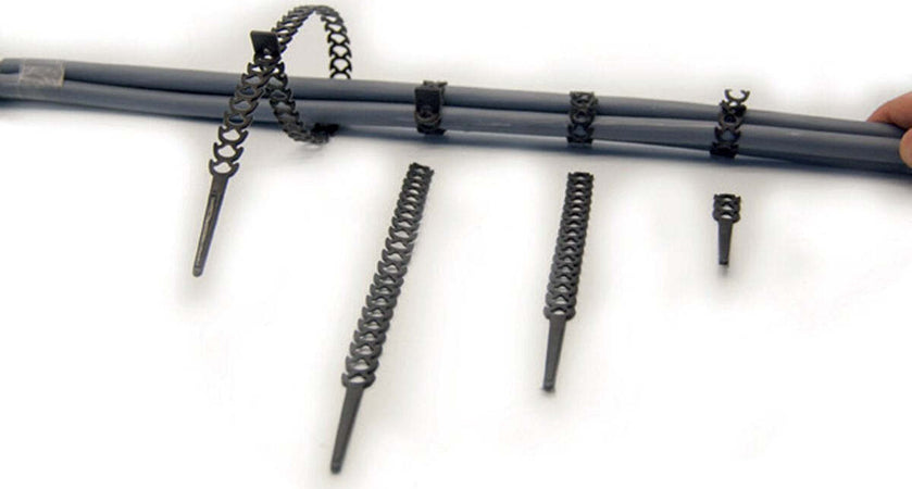 Fischer-Flexi-Fix-538608-Fascette-Fermacavi-Riutilizzabili,-Fissaggi-Multipli,-per-Cavi-in-Ordine-di-Tv,-Pc,-Ufficio,-Cablaggio-Elettrico,-Nero