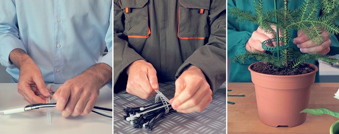 Fischer-Flexi-Fix-538608-Fascette-Fermacavi-Riutilizzabili,-Fissaggi-Multipli,-per-Cavi-in-Ordine-di-Tv,-Pc,-Ufficio,-Cablaggio-Elettrico,-Nero