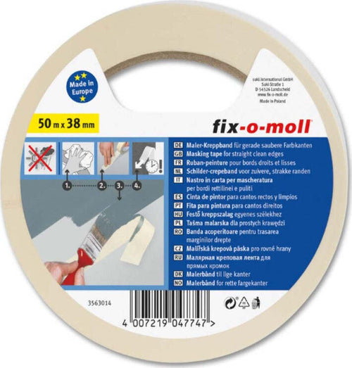 FIX-0-MOLL---50mt-x-38mm---NASTRO-CARTA-CRESPATO-PER-MASCHERATURA---PER-BORDI-RETTILINEI-E-PULITI