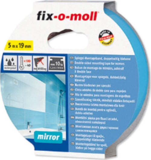 FIX-0-MOLL---5mt-x-19mm---NASTRO-BIADESIVO-PER-MONTAGGIO-SPECCHI---COLORE-AZZURRO