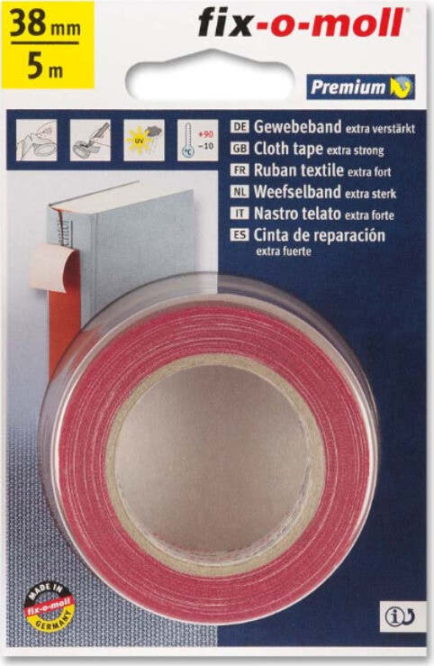 FIX-0-MOLL---5mt-x-38mm---NASTRO-ADESIVO-TELATO-EXTRA-FORTE-PER-RIPARAZIONI---COLORE-ROSSO