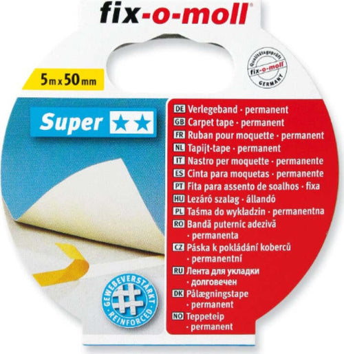 FIX-0-MOLL---5mt-x-50mm---NASTRO-BIADESIVO-EXTRA-FORTE-PER-FISSAGGIO-TAPPETI---CON-FIBRE-RINFORZATE