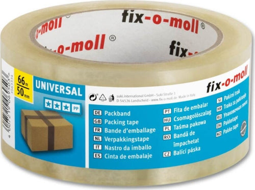 FIX-0-MOLL---66mt-x-48/48/48mm---SET-3-NASTRI-ADESIVI-PER-IMBALLO-PACCHI---COLORE-TRASPARENTE