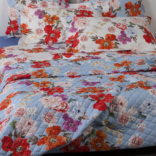 Trapuntino Mirabello Carrara Somei Matrimoniale Percalle di Cotone