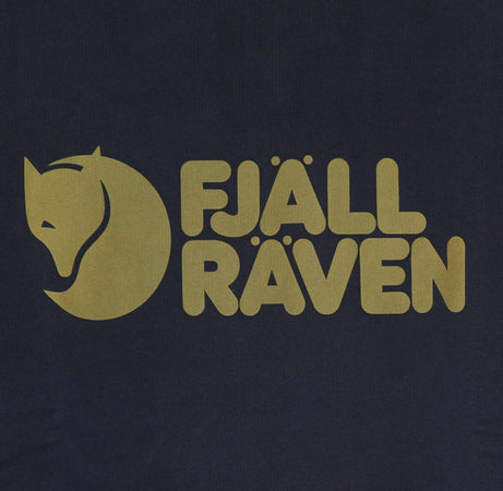 FJALLRAVEN-Felpa-Girocollo-Uomo-Logo-Sweater-Dark-Navy-da-uomo