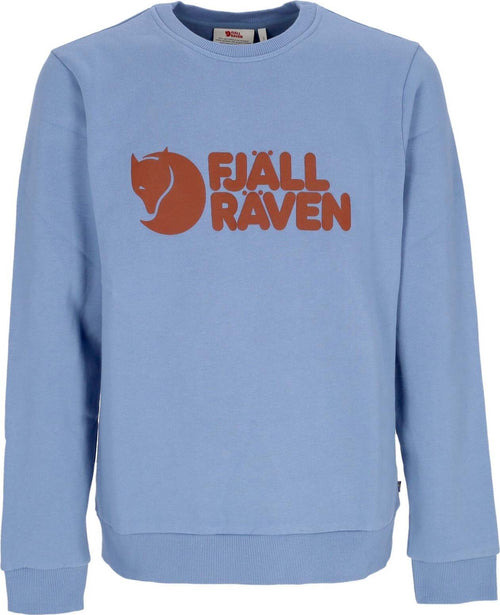 FJALLRAVEN-Felpa-Girocollo-Uomo-Logo-Sweater-Dawn-Blue-da-uomo