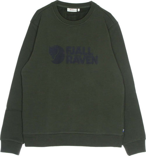 FJALLRAVEN-Felpa-Girocollo-Uomo-Logo-Sweater-Deep-Forest-da-uomo