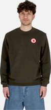 FJALLRAVEN-Felpa-Leggera-Girocollo-Uomo-1960-Logo-Badge-Sweater-Deep-Forest-da-uomo