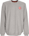 FJALLRAVEN-Felpa-Leggera-Girocollo-Uomo-1960-Logo-Badge-Sweater-Grey-Melange-da-uomo