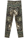 Dolce & Gabbana Pantalone in Cotone con Stampa Pupi da donna