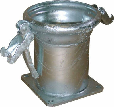 Flangia quadra zincata con controsfera ø 150