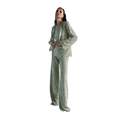 Dexterior bluse e camicie donna d.exterior - pizzo dentelle tunica sciarpa - verde da donna