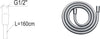 Flessibile-per-doccia-lungo-160-cm-“Cromalux-Supreme”,-attacco-conico-G1/2”-di-Tubico-Tevere