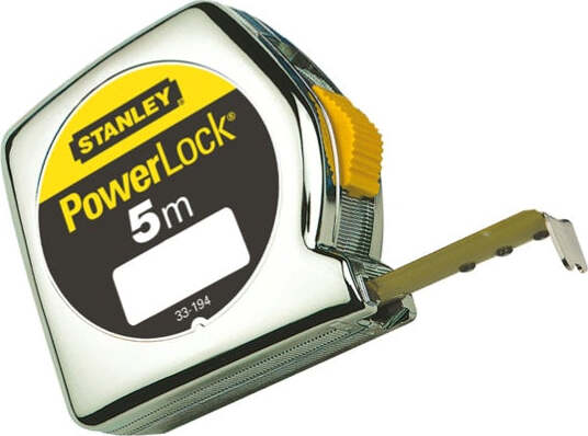 Flessometro PowerLock - 5 mt - larghezza nastro 19 mm - Stanley Cancelleria e prodotti per ufficio/Archivio ufficio e accessori per scrivania/Strumenti di misura/Metri a nastro Eurocartuccia - Pavullo, Commerciovirtuoso.it