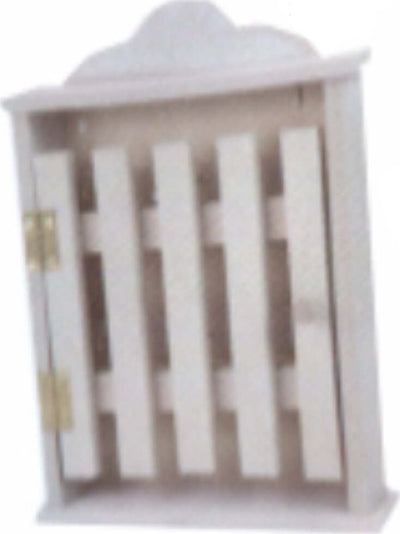 F.LLI-CABRINI---PORTA-CHIAVI-DA-PARETE-A-CASETTA---6-POSTI---IN-LEGNO-BIANCO-SPAZZOLATO