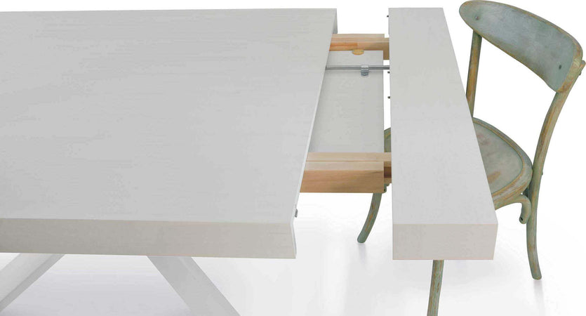 FLORA---tavolo-in-legno-e-metallo-cm-90x160/210/260x75-h-Bianco-Milani-Home