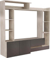 FLORIANO---parete-attrezzata-soggiorno-180x28/40x165-h-Marrone-chiaro-Milani-Home