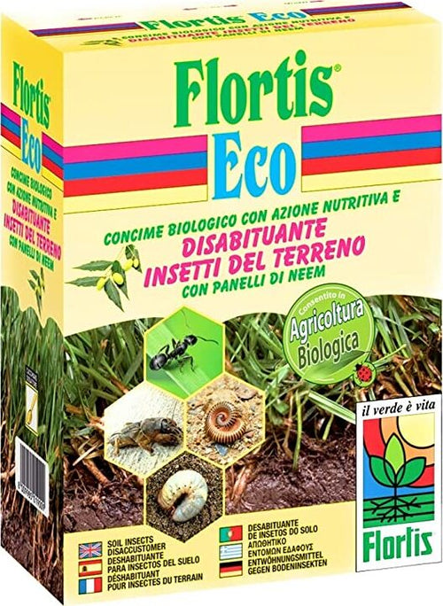 FLORTIS---1,5Kg---CONCIME-BIOLOGICO-DISABITUANTE-INSETTI-DEL-TERRENO---MICROGRANULARE