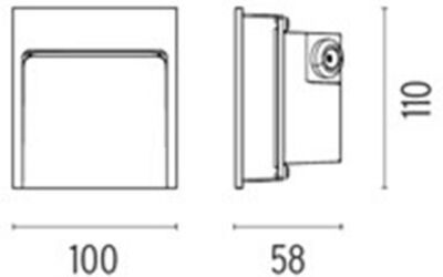 Flos My Way - Piccola 110x100 mm Lampada ad incasso LED