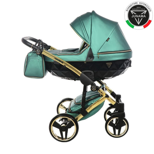 Trio Junama Diamond Fluo Pelle V2 Verde Telaio Oro Navicella Nera