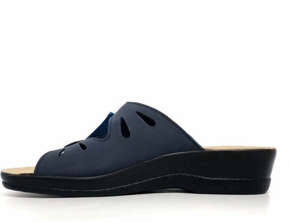 FLY FLOT Ciabatta donna con doppia fibbia blu