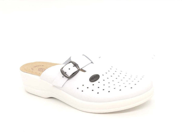 FLY FLOT Ciabatte donna 63465 bianche con fibbia